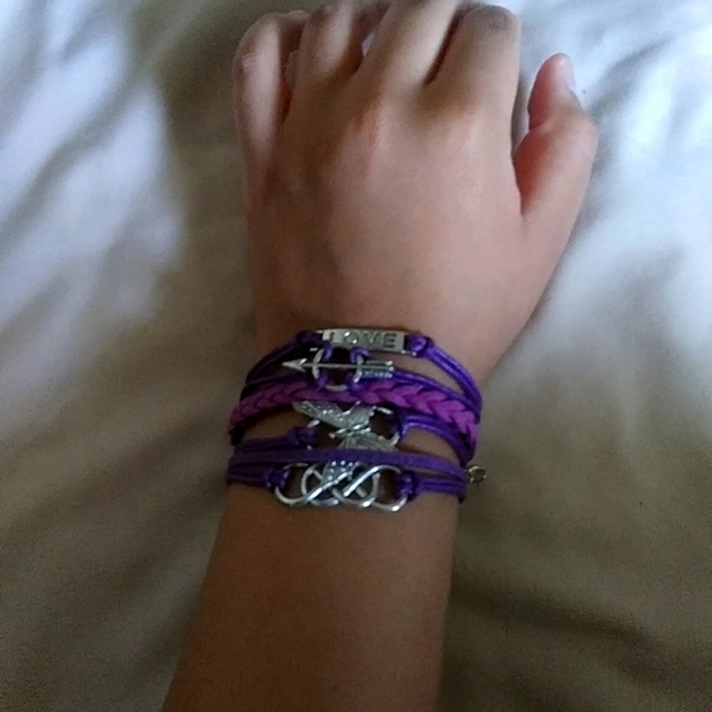 Purple Charm bracelet